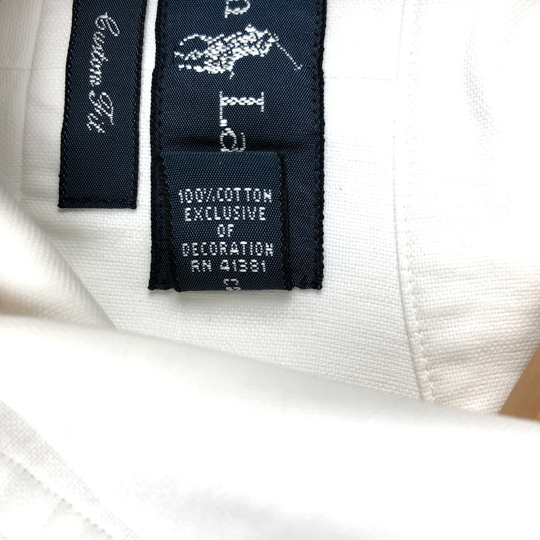 Ralph Lauren CUSTOM FIT long sleeve button down shirt, men's size L cotton white type Vintage Second Hand