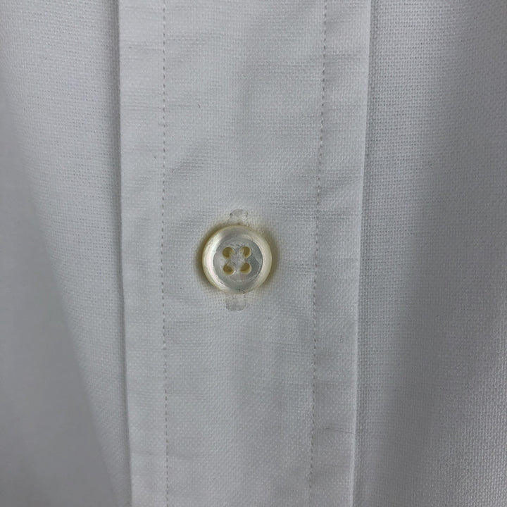 Ralph Lauren CUSTOM FIT long sleeve button down shirt, men's size L cotton white type Vintage Second Hand