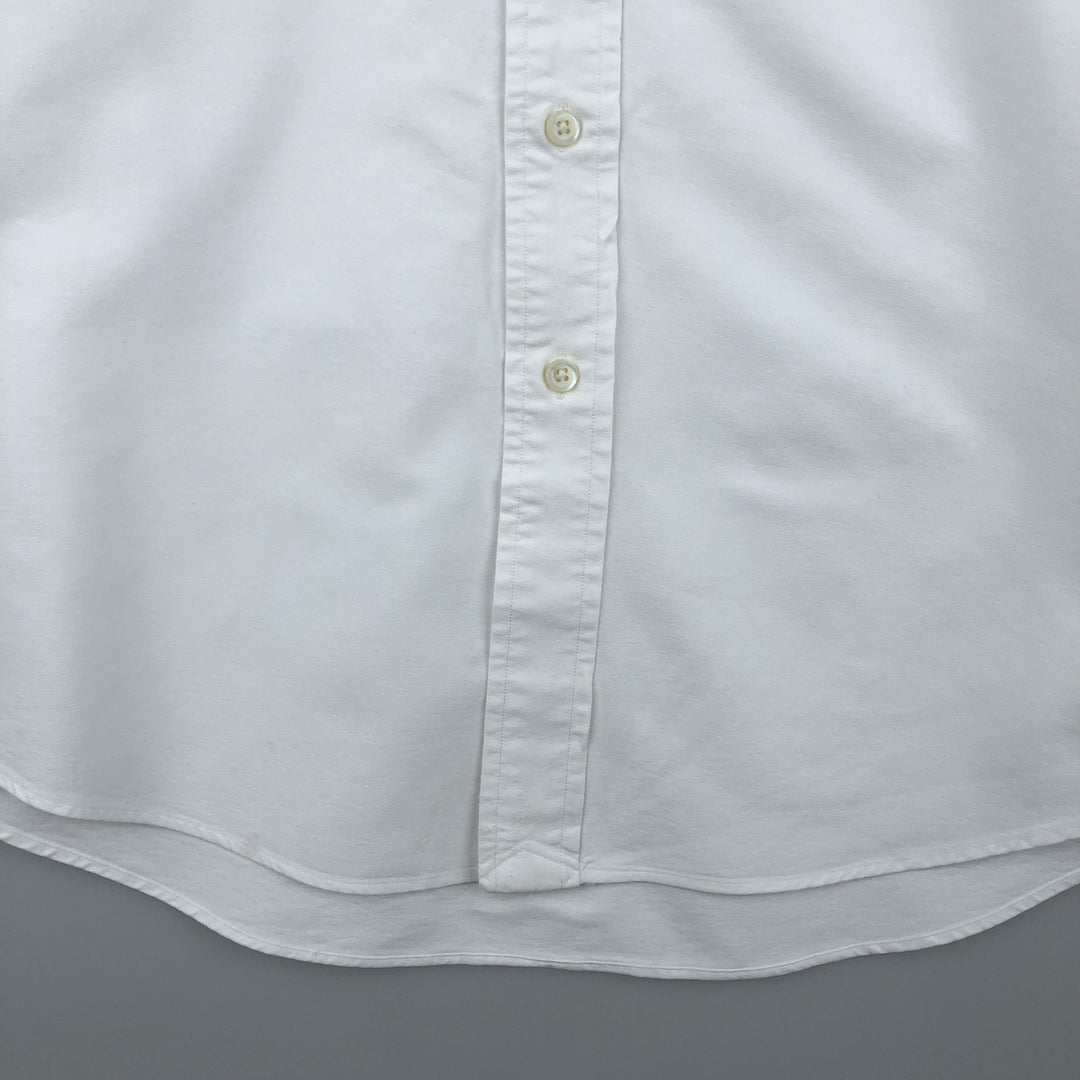 Ralph Lauren CUSTOM FIT long sleeve button down shirt, men's size L cotton white type Vintage Second Hand