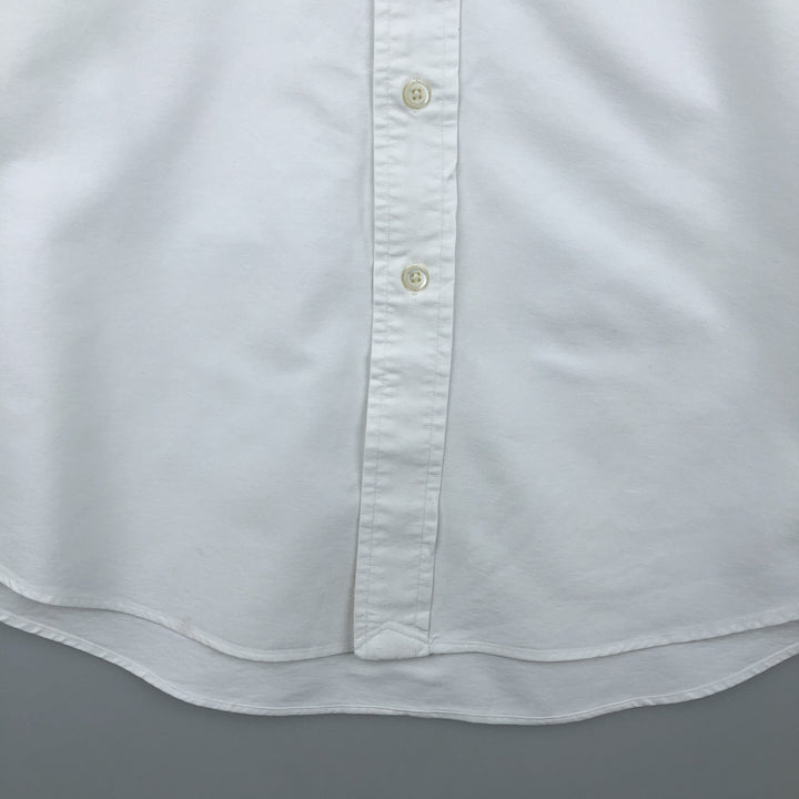 Ralph Lauren CUSTOM FIT long sleeve button down shirt, men's size L cotton white type Vintage Second Hand