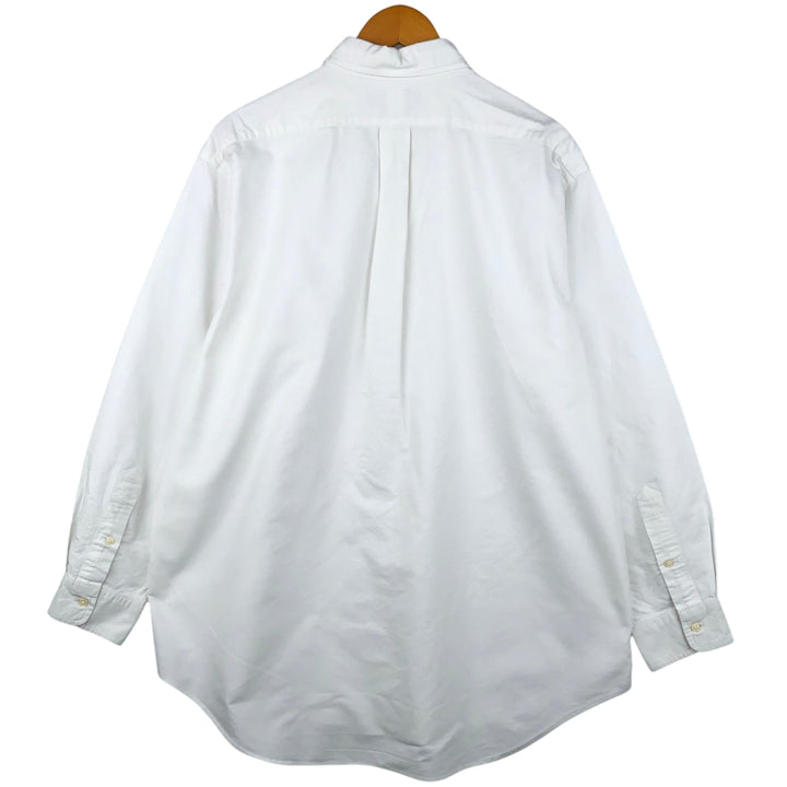 Ralph Lauren YARMOUTH long sleeve button down shirt, men's size L cotton white type Vintage Second Hand