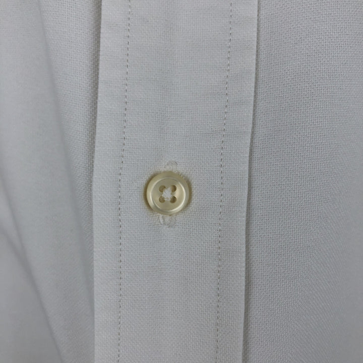 Ralph Lauren YARMOUTH long sleeve button down shirt, men's size L cotton white type Vintage Second Hand