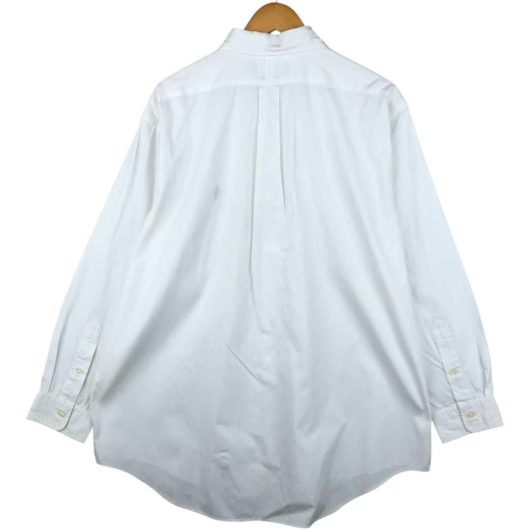 Ralph Lauren YARMOUTH long sleeve button down shirt, men's XL size cotton white type Vintage Second Hand