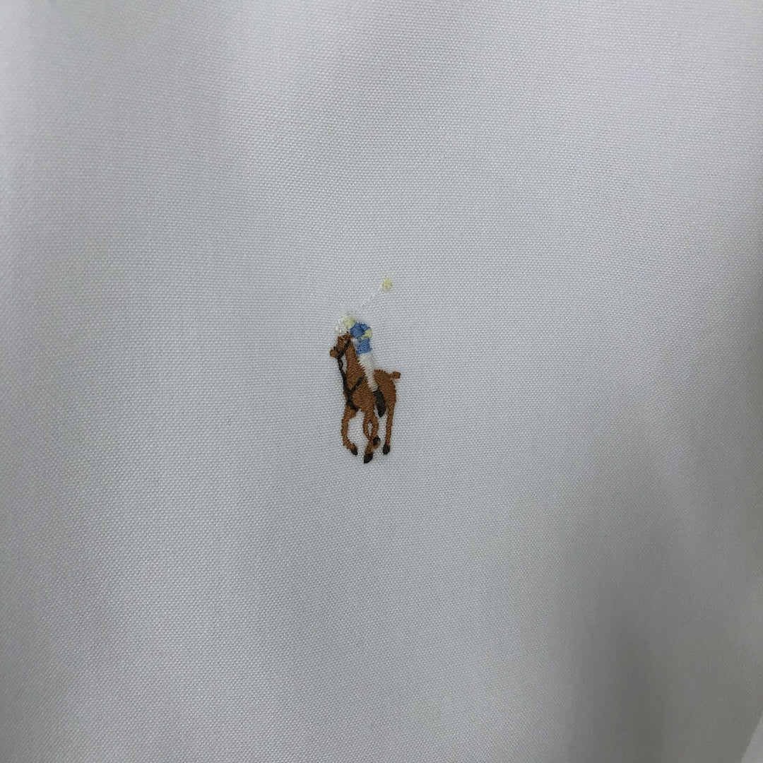 Ralph Lauren YARMOUTH long sleeve button down shirt, men's XL size cotton white type Vintage Second Hand