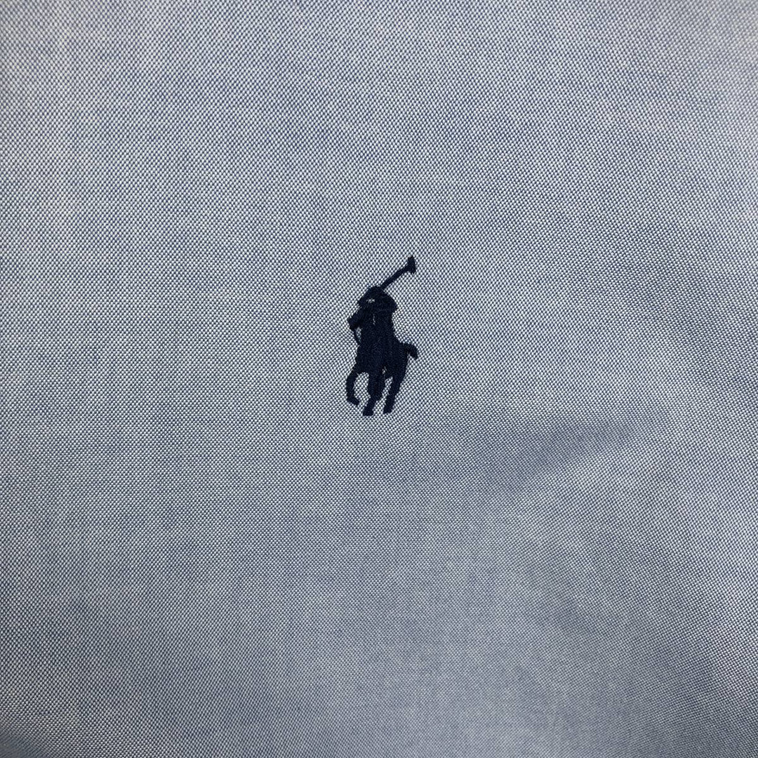 Ralph Lauren YARMOUTH long sleeve button down shirt, men's XL size cotton Blue type light blue Vintage Second Hand