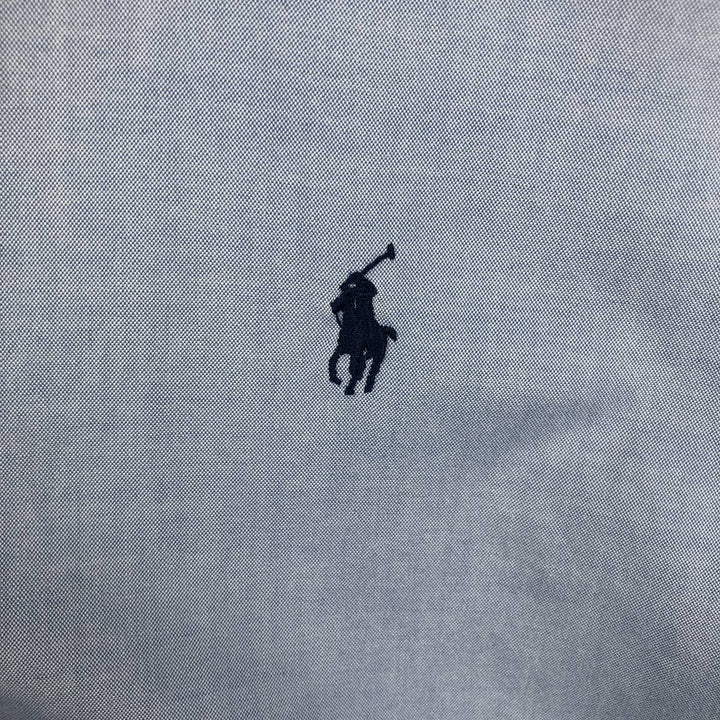 Ralph Lauren YARMOUTH long sleeve button down shirt, men's XL size cotton Blue type light blue Vintage Second Hand
