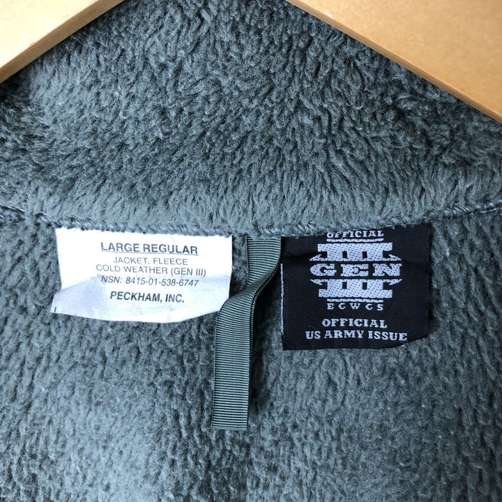 U.S. Military Peckham ECWCS Gen3 Level 3 Military Fleece Jacket, Large Regular, Men's Size L unclear Khaki type Vintage Second Hand