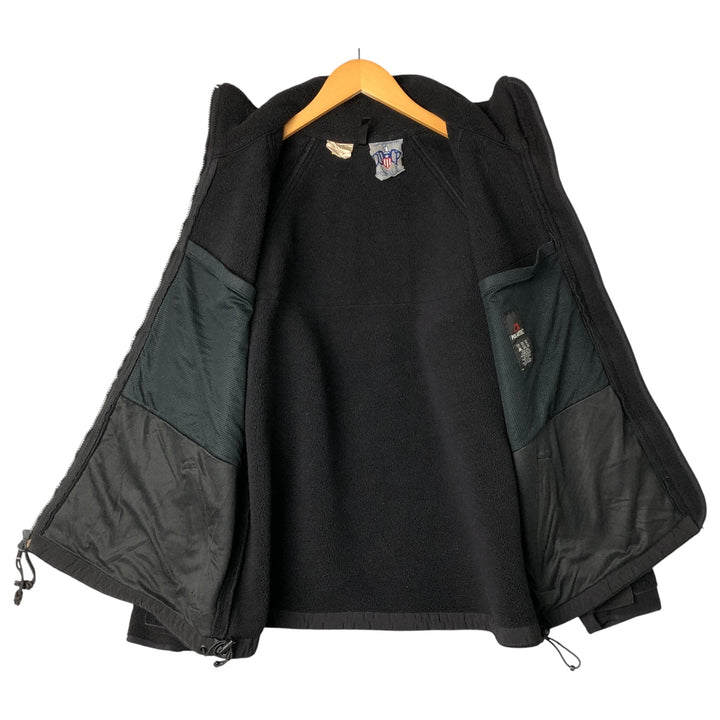 PECKHAM Military Fleece Jacket, Medium, Men's Size M polyester black type Vintage Second Hand