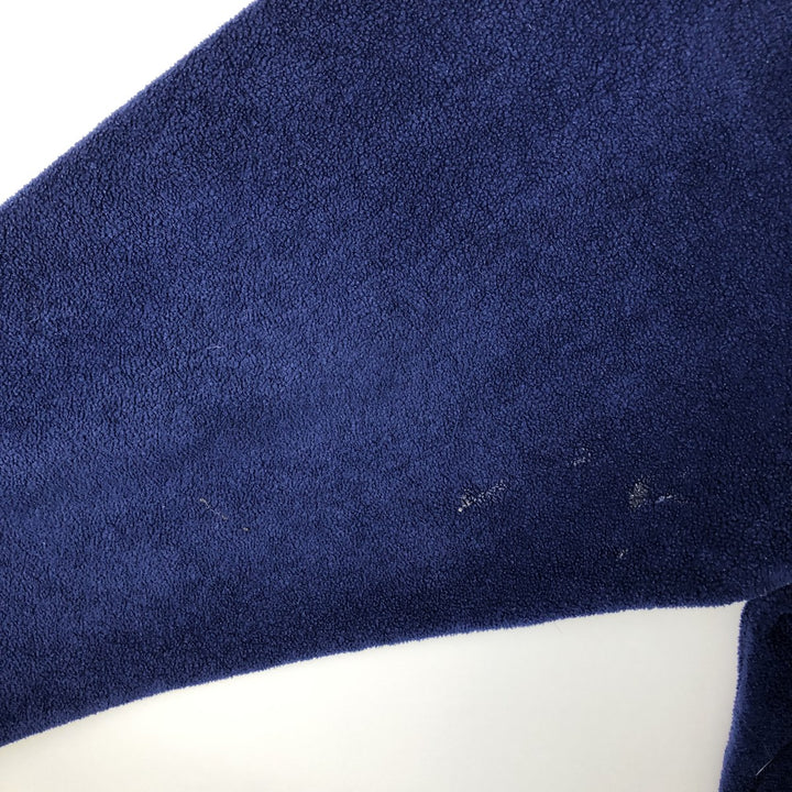90s-00'S Adidas fleece jacket, men's size L polyester Navy blue Vintage Second Hand