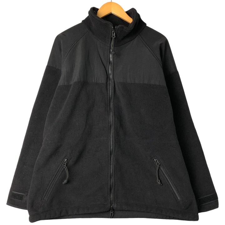 PECKHAM Military Fleece Jacket, Men's XL polyester black type Vintage Second Hand