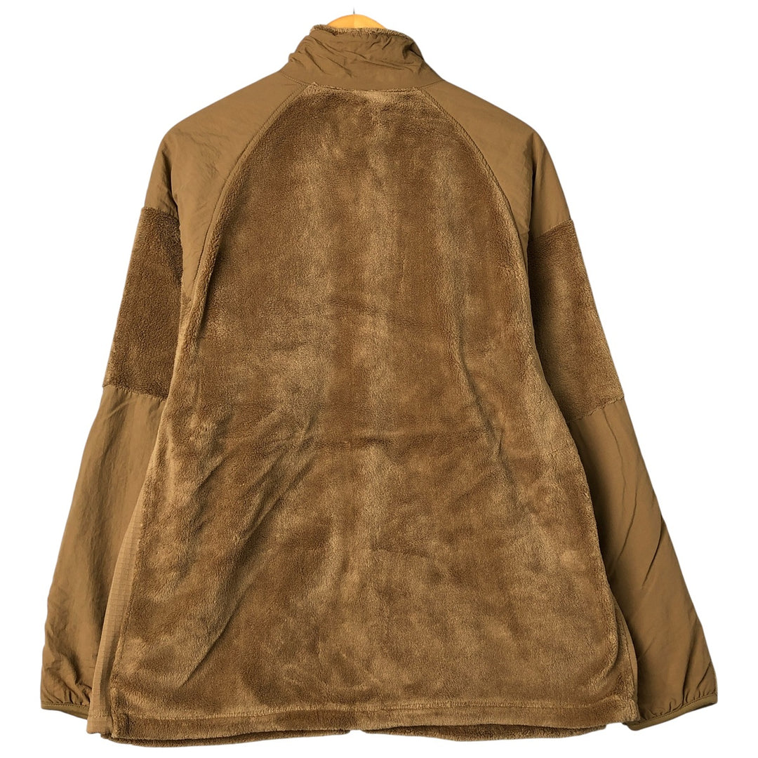 Authentic 2000'S US military ECWCS Gen 3 Level 3 military fleece jacket, Made in USA, Large-Regular, Men's Size L unclear beige type brown Vintage Second Hand