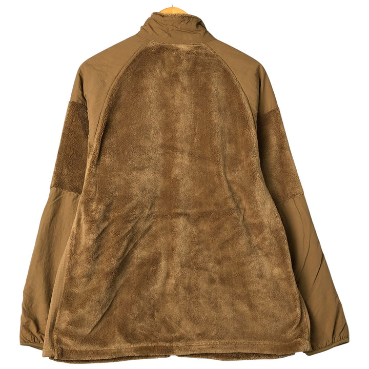 Authentic 2000'S US military ECWCS Gen 3 Level 3 military fleece jacket, Made in USA, Large-Regular, Men's Size L unclear beige type brown Vintage Second Hand