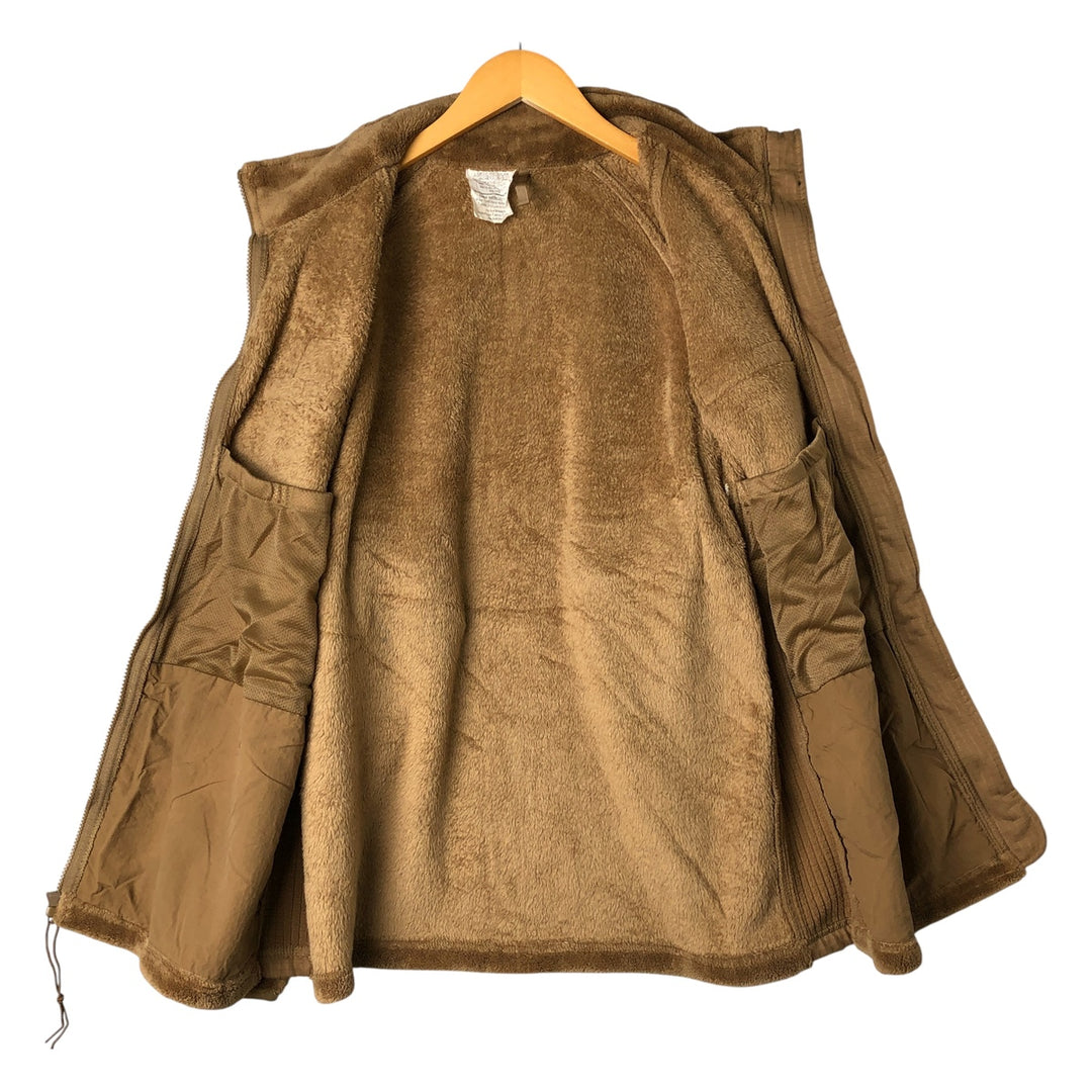 Authentic 2000'S US military ECWCS Gen 3 Level 3 military fleece jacket, Made in USA, Large-Regular, Men's Size L unclear beige type brown Vintage Second Hand