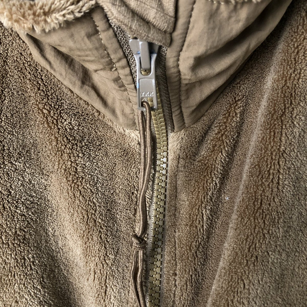 Authentic 2000'S US military ECWCS Gen 3 Level 3 military fleece jacket, Made in USA, Large-Regular, Men's Size L unclear beige type brown Vintage Second Hand