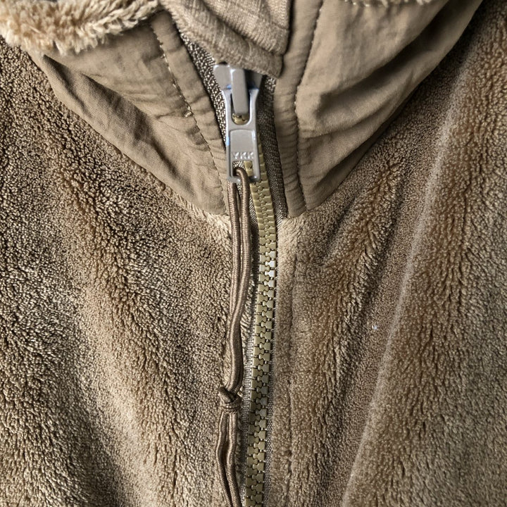 Authentic 2000'S US military ECWCS Gen 3 Level 3 military fleece jacket, Made in USA, Large-Regular, Men's Size L unclear beige type brown Vintage Second Hand