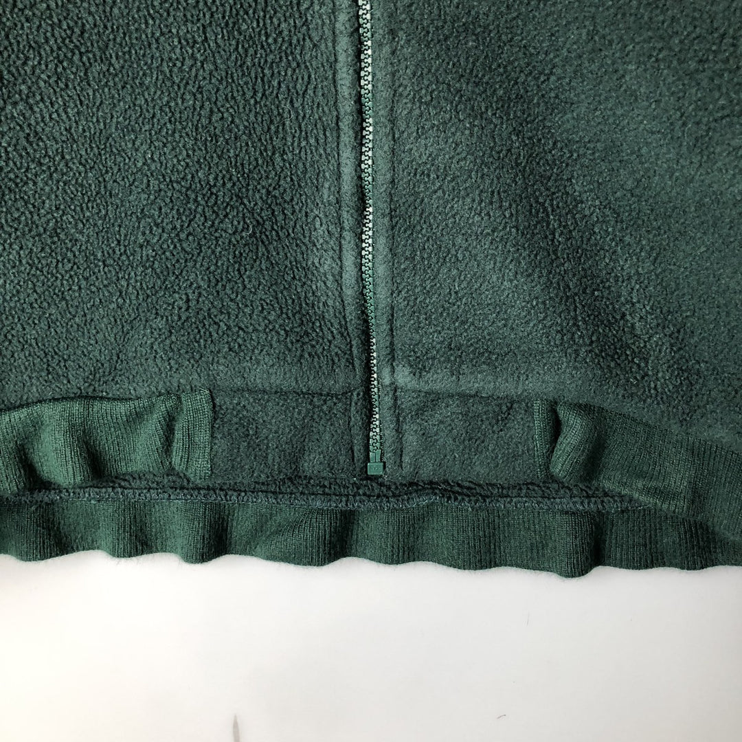 Vintage 80s-90'S Lands' End fleece jacket, made in the USA, size L, men's polyester Green type dark green Vintage Second Hand
