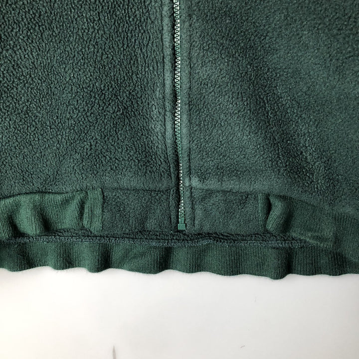 Vintage 80s-90'S Lands' End fleece jacket, made in the USA, size L, men's polyester Green type dark green Vintage Second Hand