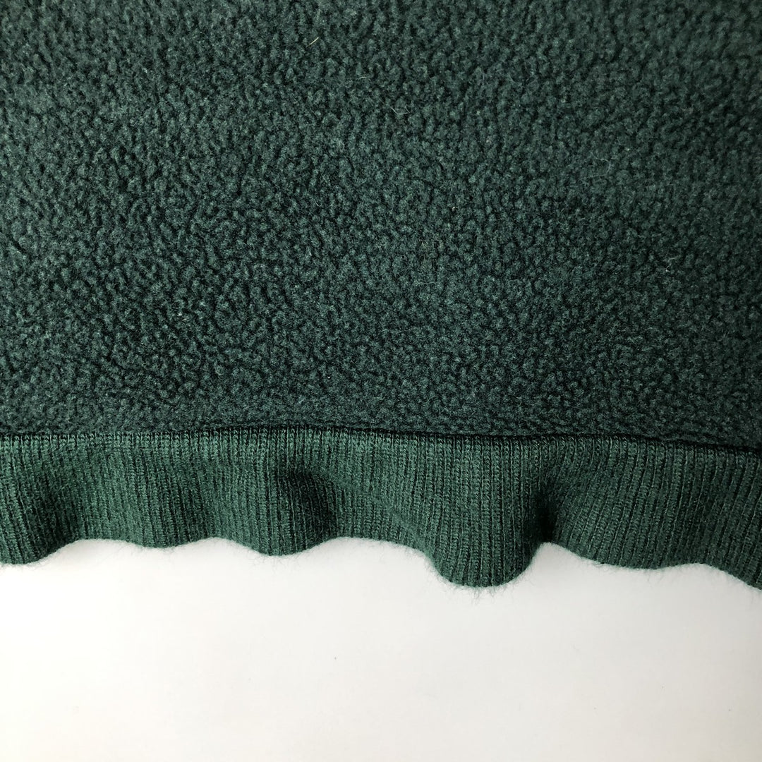 Vintage 80s-90'S Lands' End fleece jacket, made in the USA, size L, men's polyester Green type dark green Vintage Second Hand