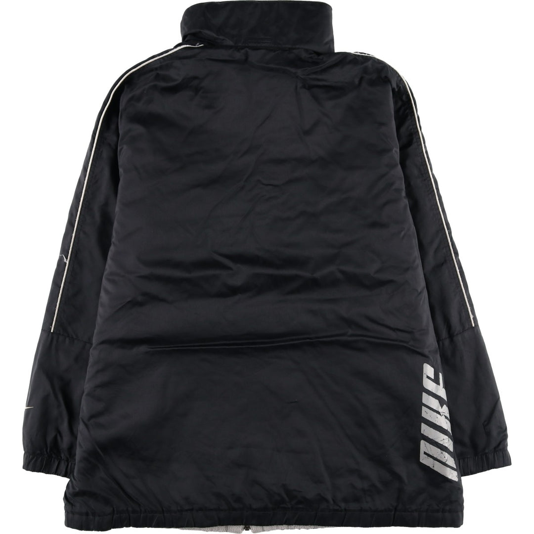 2000'S Nike reversible padded puffer jacket, men's size L Nylon black type Vintage Second Hand