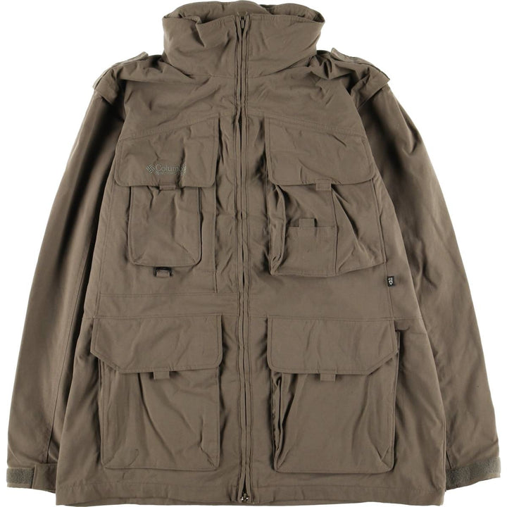 90s-00'S Columbia Padded Mountain Jacket, Shell Jacket, Puffer Jacket, Men's Size L Nylon Charcoal Vintage Second Hand