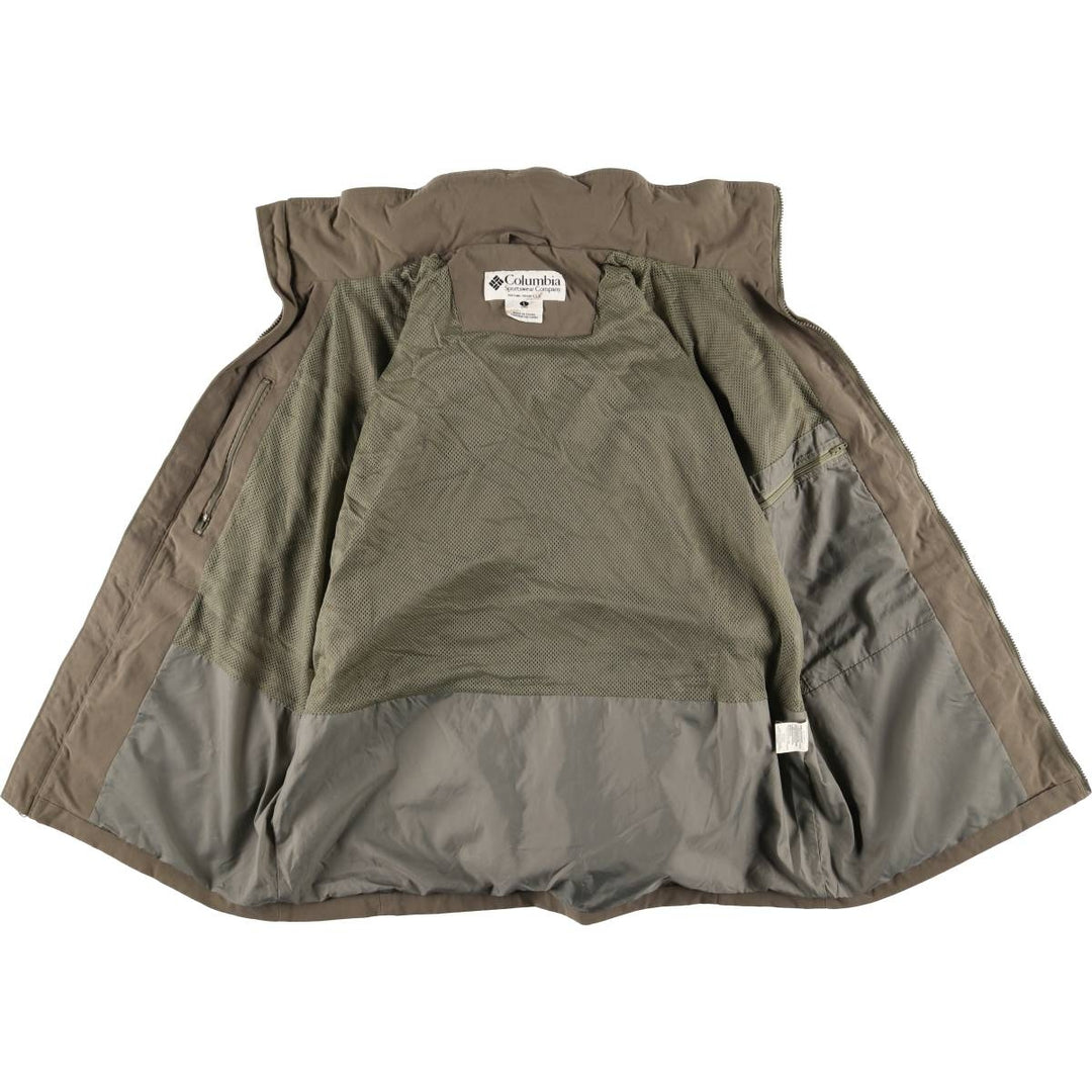 90s-00'S Columbia Padded Mountain Jacket, Shell Jacket, Puffer Jacket, Men's Size L Nylon Charcoal Vintage Second Hand