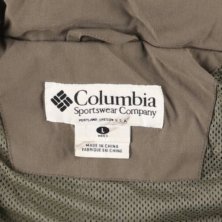 90s-00'S Columbia Padded Mountain Jacket, Shell Jacket, Puffer Jacket, Men's Size L Nylon Charcoal Vintage Second Hand