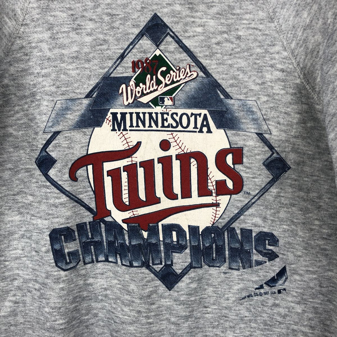 Vintage 1980'S BASSETT-WALKER Minnesota Twins print sweatshirt, men's size XL unclear gray type Vintage Second Hand