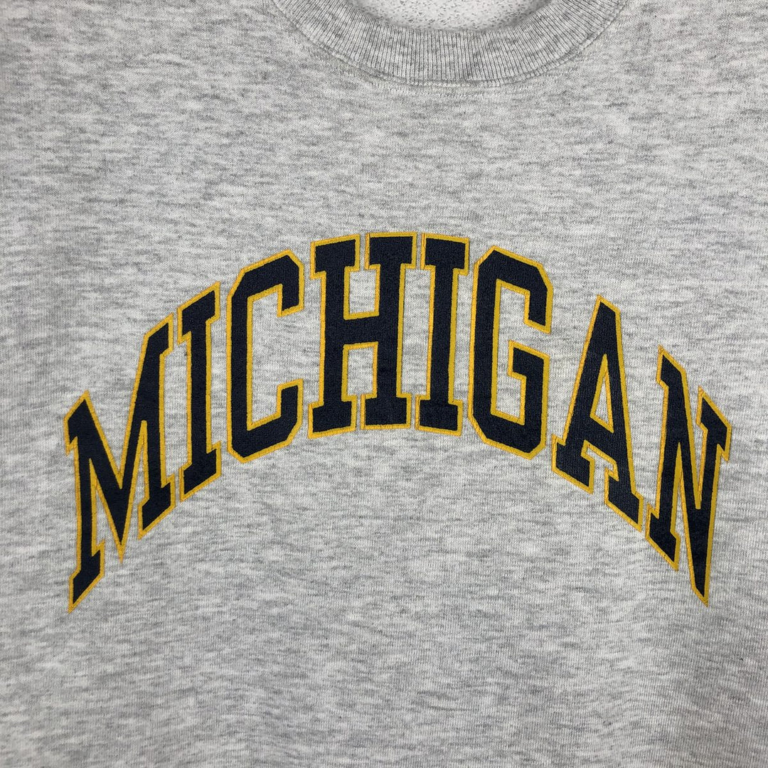 Vintage 80s-90'S University of Michigan college sweatshirt, made in the USA, size XL, men's cotton gray type Vintage Second Hand