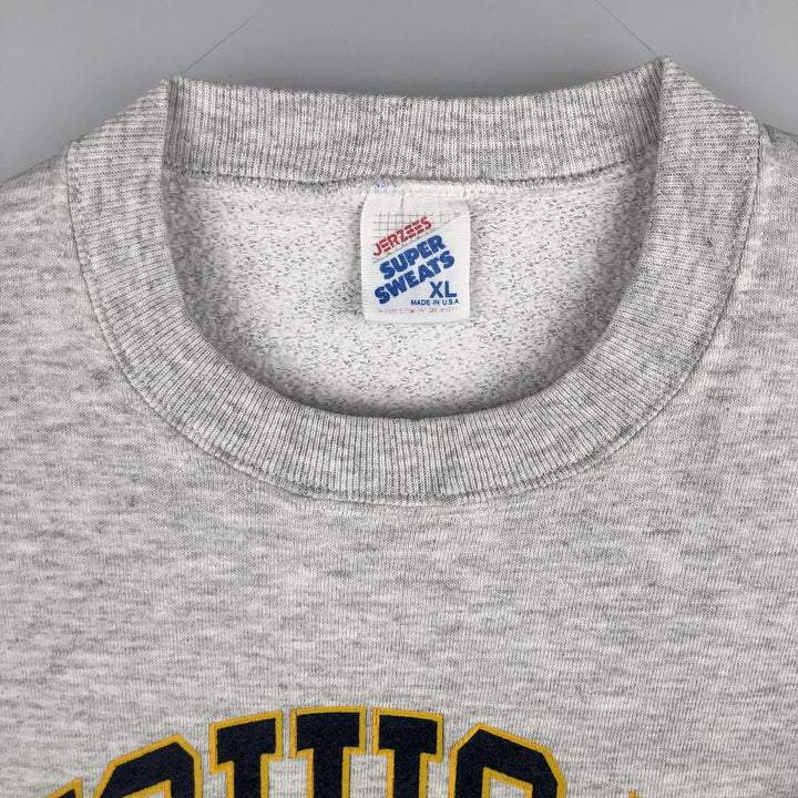 Vintage 80s-90'S University of Michigan college sweatshirt, made in the USA, size XL, men's cotton gray type Vintage Second Hand