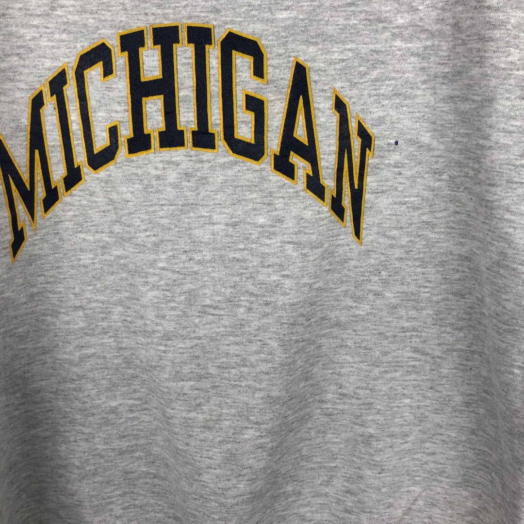 Vintage 80s-90'S University of Michigan college sweatshirt, made in the USA, size XL, men's cotton gray type Vintage Second Hand