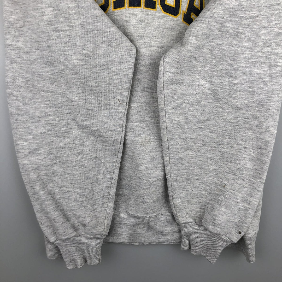 Vintage 80s-90'S University of Michigan college sweatshirt, made in the USA, size XL, men's cotton gray type Vintage Second Hand
