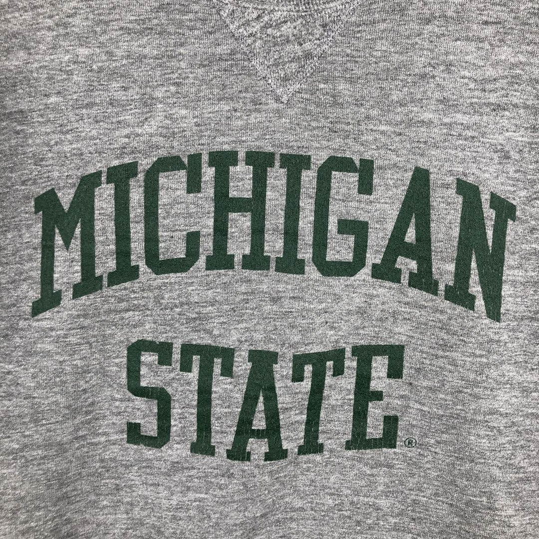 90'S Russell MICHIGAN STATE Michigan State University college sweatshirt, sweatshirt, made in USA, men's size L, vintage polyester gray type Vintage Second Hand