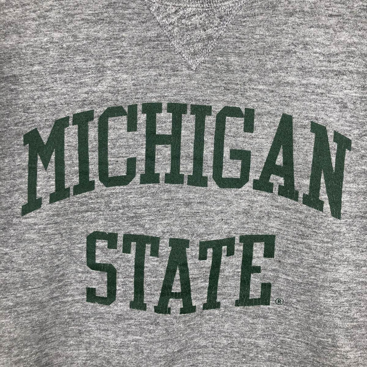 90'S Russell MICHIGAN STATE Michigan State University college sweatshirt, sweatshirt, made in USA, men's size L, vintage polyester gray type Vintage Second Hand