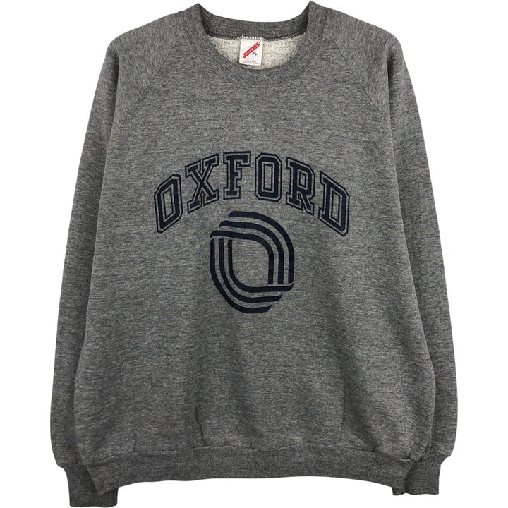 80s-90'S Jerzees College Sweatshirt, Made in USA, Men's XL, Vintage cotton gray type Vintage Second Hand