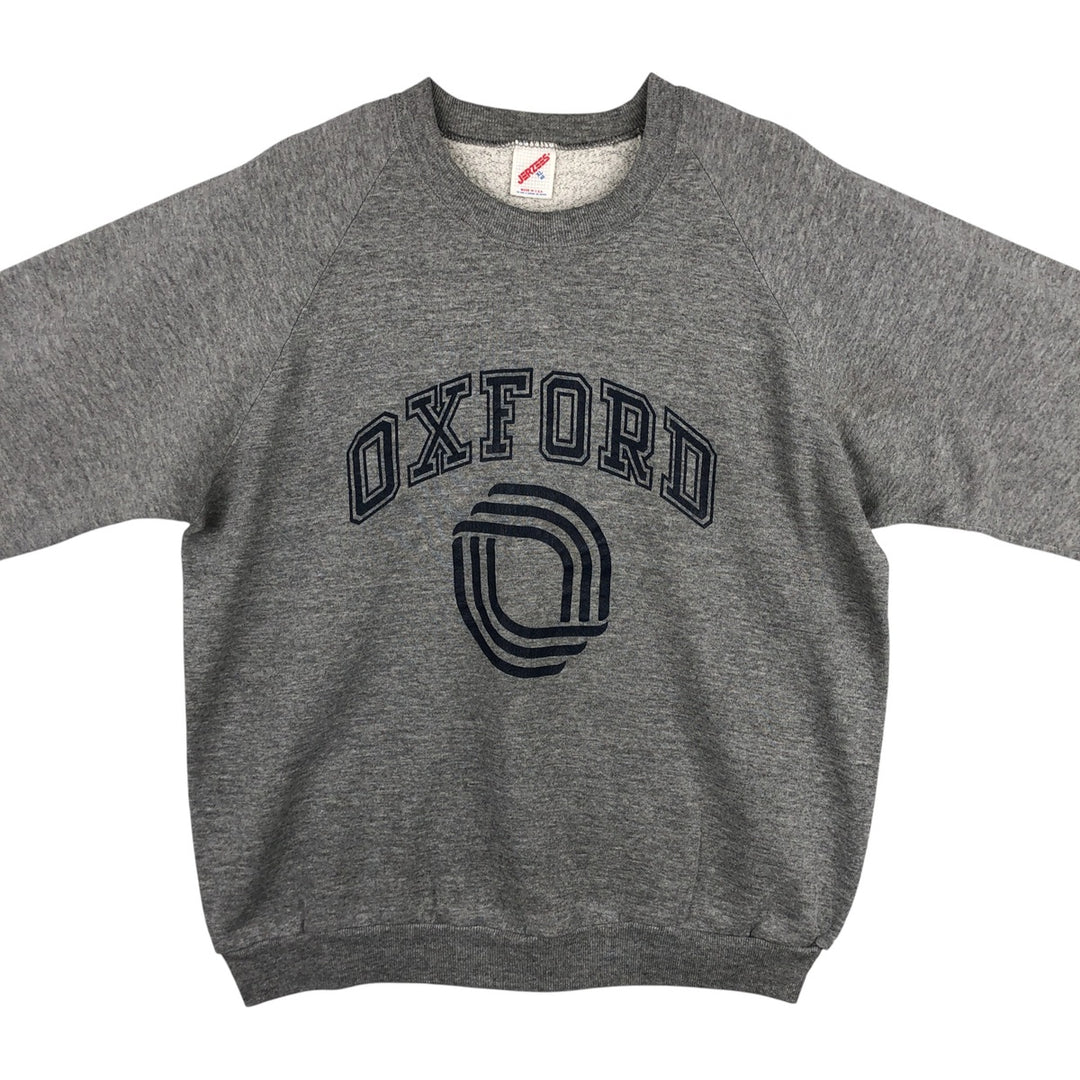 80s-90'S Jerzees College Sweatshirt, Made in USA, Men's XL, Vintage cotton gray type Vintage Second Hand