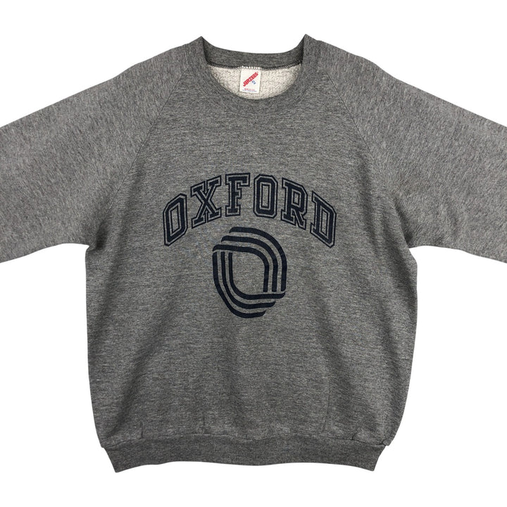 80s-90'S Jerzees College Sweatshirt, Made in USA, Men's XL, Vintage cotton gray type Vintage Second Hand