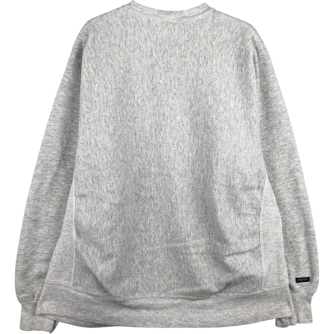 2000'S Jansport College Sweatshirt, Made in USA, Men's Size XL unclear gray type Vintage Second Hand