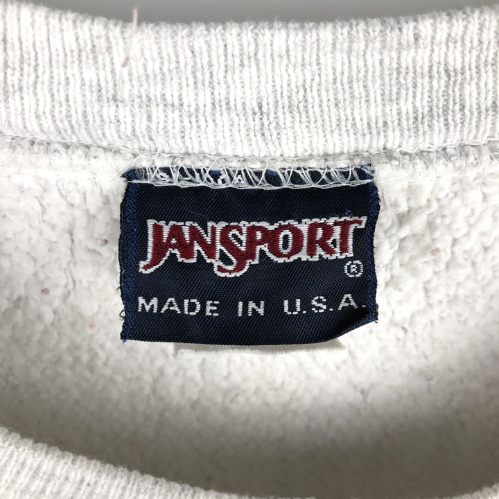 2000'S Jansport College Sweatshirt, Made in USA, Men's Size XL unclear gray type Vintage Second Hand