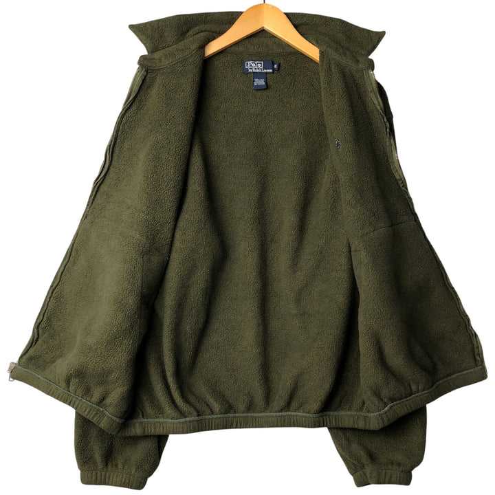 Ralph Lauren POLO by Ralph Lauren Swing Top Fleece Jacket, Men's XL polyester Khaki type Vintage Second Hand