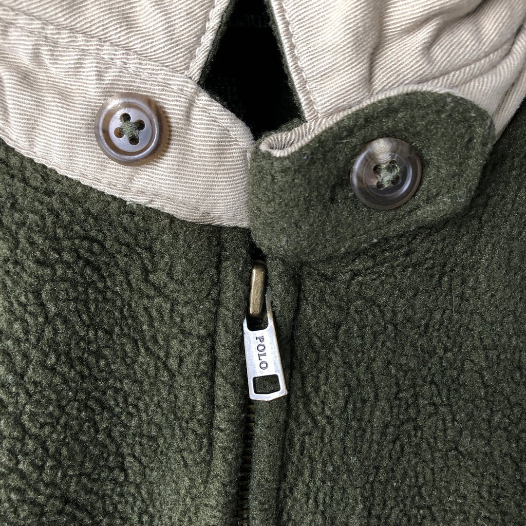 Ralph Lauren POLO by Ralph Lauren Swing Top Fleece Jacket, Men's XL polyester Khaki type Vintage Second Hand