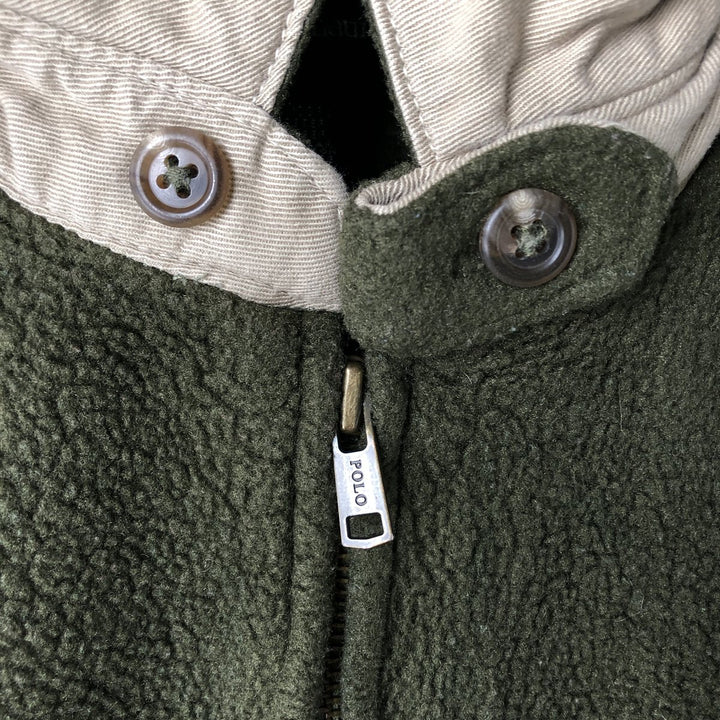 Ralph Lauren POLO by Ralph Lauren Swing Top Fleece Jacket, Men's XL polyester Khaki type Vintage Second Hand