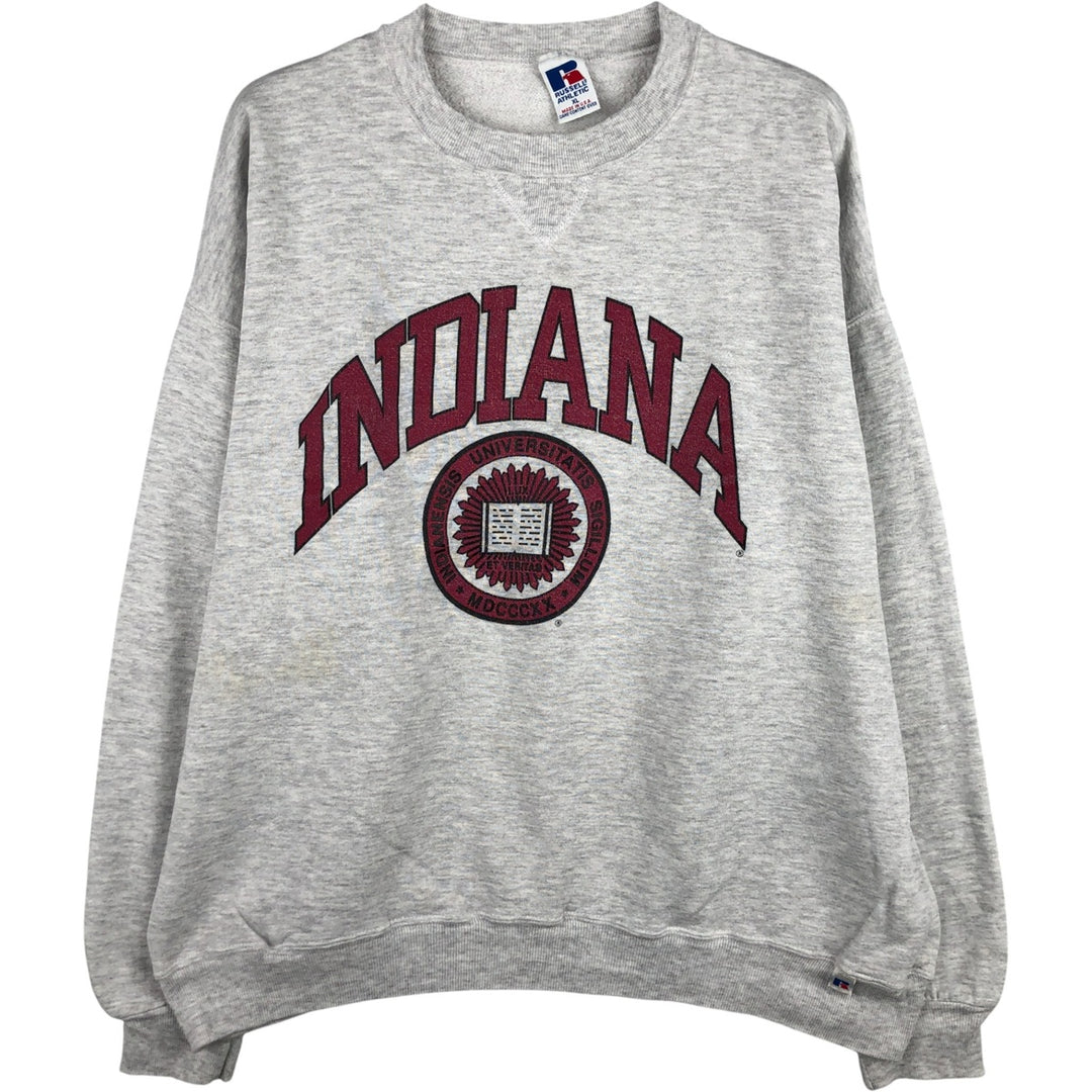 90'S Russell College Sweatshirt, Made in USA, Men's XL, Vintage cotton gray type Vintage Second Hand