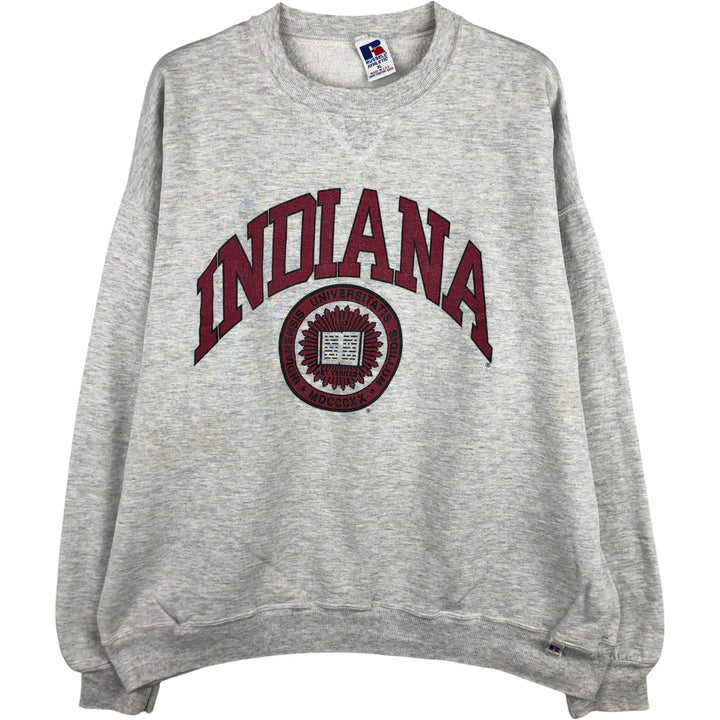 90'S Russell College Sweatshirt, Made in USA, Men's XL, Vintage cotton gray type Vintage Second Hand
