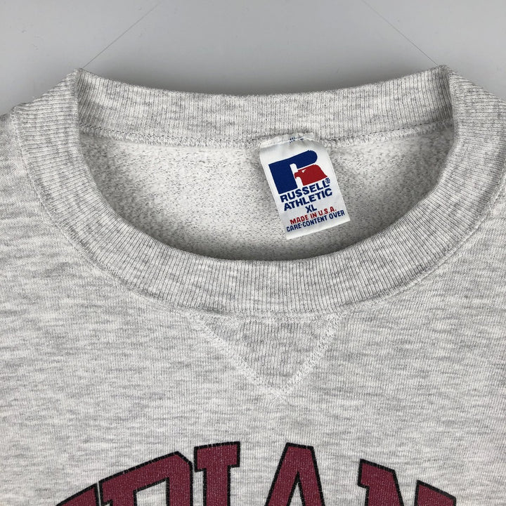 90'S Russell College Sweatshirt, Made in USA, Men's XL, Vintage cotton gray type Vintage Second Hand