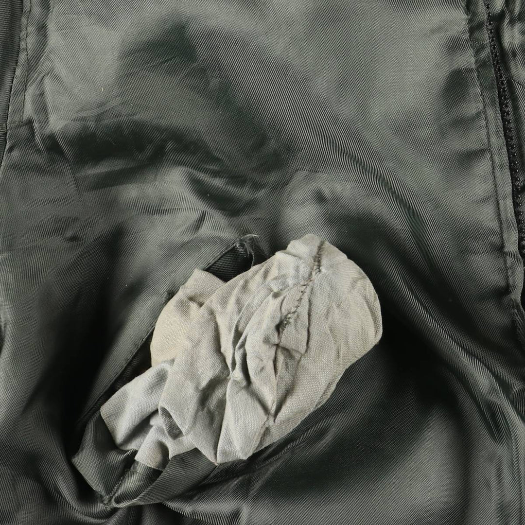 Avirex B-15 Type Padded Military Flight Jacket, Made in USA, Men's Size L Nylon Khaki type Vintage Second Hand