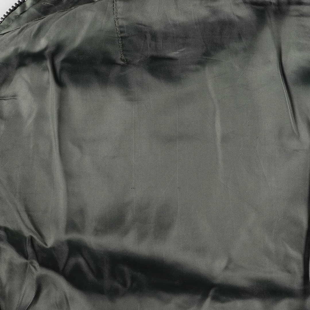 Avirex B-15 Type Padded Military Flight Jacket, Made in USA, Men's Size L Nylon Khaki type Vintage Second Hand