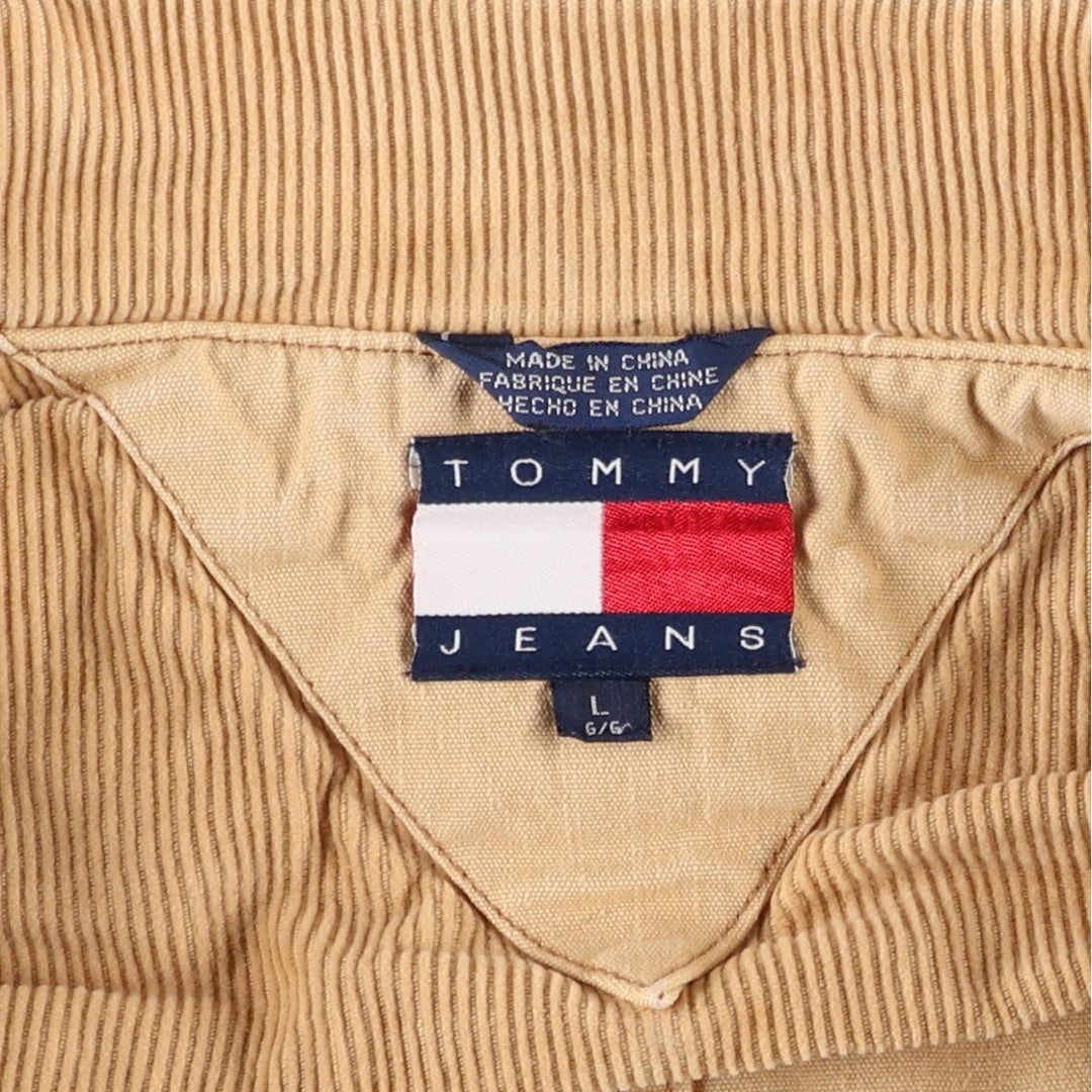 Vintage 90'S Tommy Hilfiger Jeans Duck Work Jacket, Men's Size L cotton Beige type Vintage Second Hand