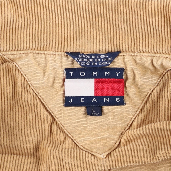 Vintage 90'S Tommy Hilfiger Jeans Duck Work Jacket, Men's Size L cotton Beige type Vintage Second Hand