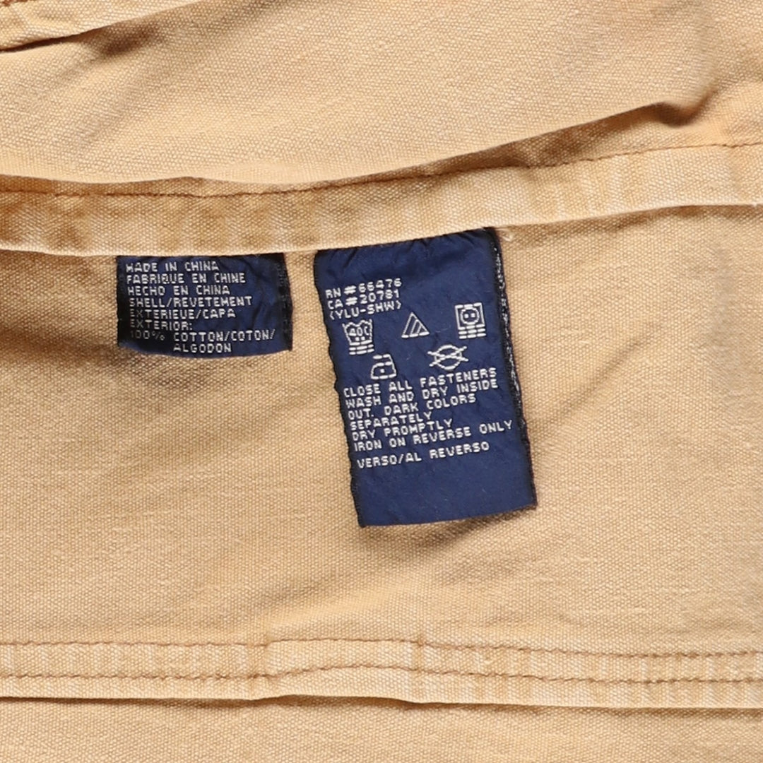 Vintage 90'S Tommy Hilfiger Jeans Duck Work Jacket, Men's Size L cotton Beige type Vintage Second Hand