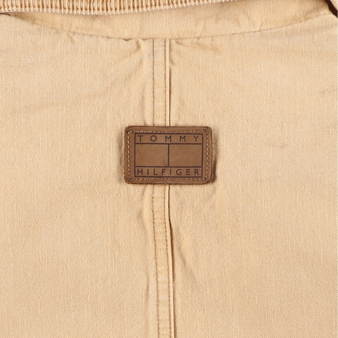 Vintage 90'S Tommy Hilfiger Jeans Duck Work Jacket, Men's Size L cotton Beige type Vintage Second Hand